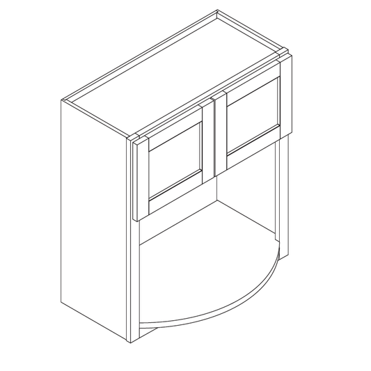 Domain Cabinets MWC2730-MGS-IN Malibu 27" x 30" With 2 Doors Gray Wooden Wall Microwave Cabinet