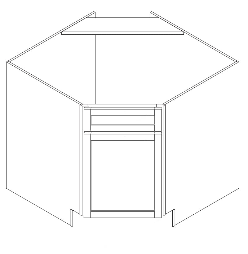 Domain Cabinets NCSB36-ESS-NG Supreme Shaker 36" x 35" With 1 Door Espresso Wooden Diagonal Corner Sink Base
