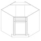 Domain Cabinets NCSB36-VBL-NG Havana Blanco 36" x 35" With 1 Door White Wooden Diagonal Corner Sink Base