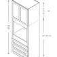 Domain Cabinets O333024-CPW-SD Charleston 33" x 30" With 2 Doors Pure White Wooden Oven Cabinet