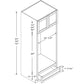 Domain Cabinets OC31.590D-SCG-BC Savannah 32" x 90" With 2 Doors and 1 Drawer Coffee Glazed Wooden Oven Cabinet