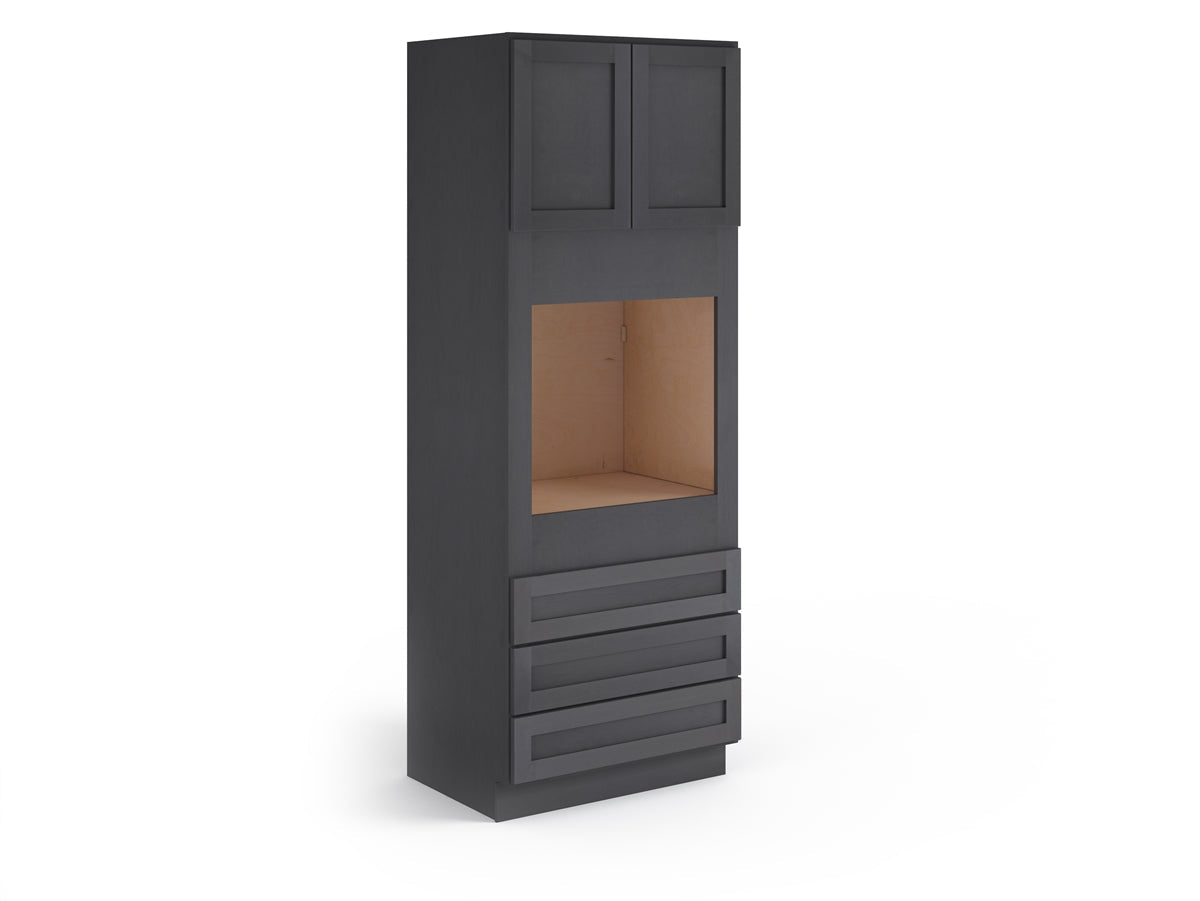 Domain Cabinets OC3390SD-VIG-VW Valleywood 33" x 90" With 2 Doors and 3 Drawers Dusky Gray Wooden Oven Cabinet