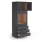Domain Cabinets OC3396SD-VIG-VW Valleywood 33" x 96" With 2 Doors and 3 Drawers Dusky Gray Wooden Oven Cabinet