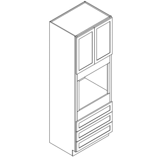 Domain Cabinets OC3396SD-VIG-VW Valleywood 33" x 96" With 2 Doors and 3 Drawers Dusky Gray Wooden Oven Cabinet