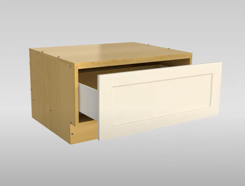 Domain Cabinets OVB2416-FBS-IN Frameless 24" x 17" With 1 Drawer Bella Slab Wood Microwave Base Drawer Cabinet