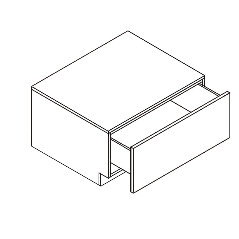 Domain Cabinets OVB2416-FBS-IN Frameless 24" x 17" With 1 Drawer Bella Slab Wood Microwave Base Drawer Cabinet