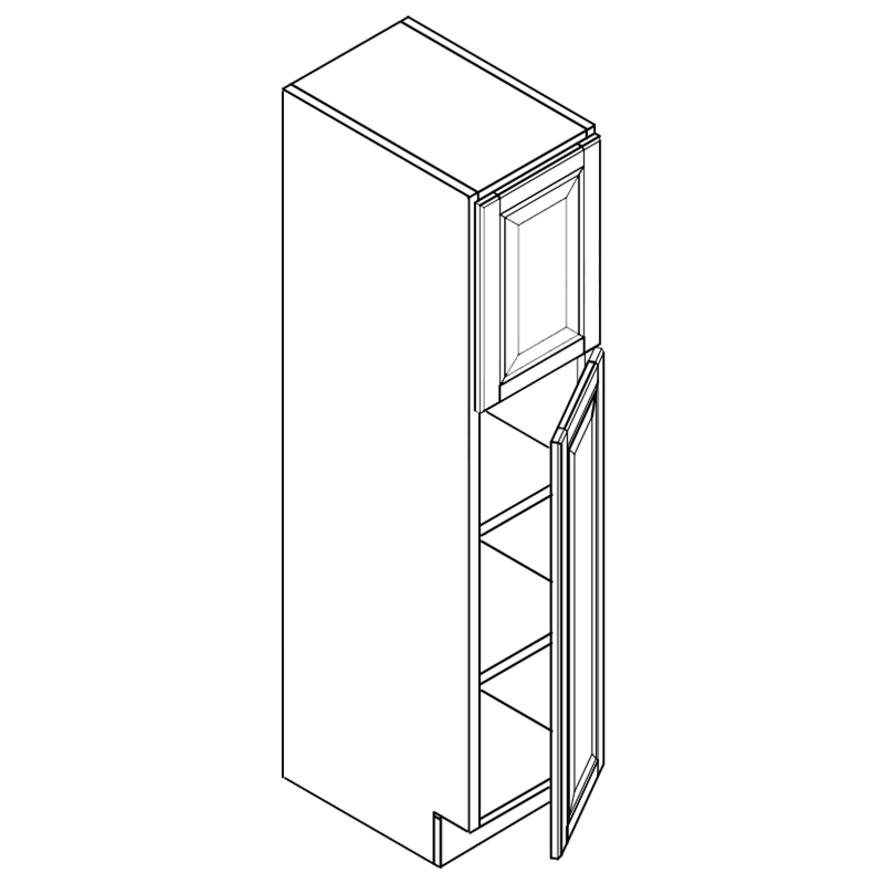 Domain Cabinets PC1884-CFS-UN Coffee Square 18" x 84"