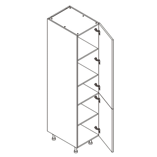 Domain Cabinets PC2496L-LQW-UN Lacquer 24" x 96" With 2 Doors White Wood Tall Cabinet