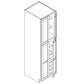 Domain Cabinets PC3096-KGS-BC Kingston 30" x 96" With 4 Doors and 6 Shelves Gray Wooden Double Pantry Cabinet