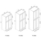 Domain Cabinets PC3696-SWS-NG Supreme 36" x 96" With 4 Doors and 6 Shelves White Wooden Double Pantry Cabinet
