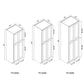 Domain Cabinets PC3696-SWS-NG Supreme 36" x 96" With 4 Doors and 6 Shelves White Wooden Double Pantry Cabinet