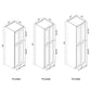 Domain Cabinets PC3696-SWS-NG Supreme 36" x 96" With 4 Doors and 6 Shelves White Wooden Double Pantry Cabinet