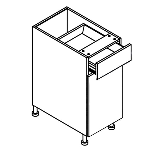 Domain Cabinets Pacific 18" x 35" With 1 Drawer White Shaker Wooden Trash Pullout Base Cabinet