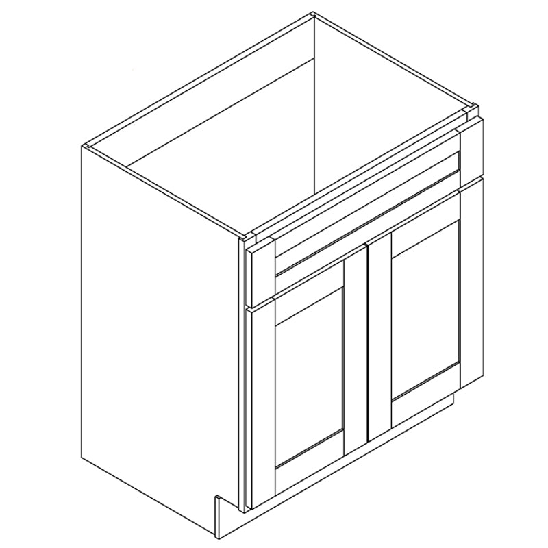 Domain Cabinets SB30-VCA-NG Havana Cafe 30" x 35" With 2 Doors Light Brown Wooden Sink Base Cabinet