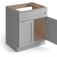 Domain Cabinets SB33-SFPG-VW Valleywood Shaker 33" x 35" With 2 Doors Gray Wooden Sink Base Cabinet