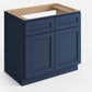 Domain Cabinets SB36-MBF-VW Valleywood 36" x 35" With 2 Doors Marine Blue Wooden Sink Base Cabinet