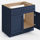 Domain Cabinets SB36-MBF-VW Valleywood 36" x 35" With 2 Doors Marine Blue Wooden Sink Base Cabinet