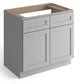 Domain Cabinets SB36-SFPG-VW Valleywood Shaker 36" x 35" With 2 Doors Gray Wooden Sink Base Cabinet