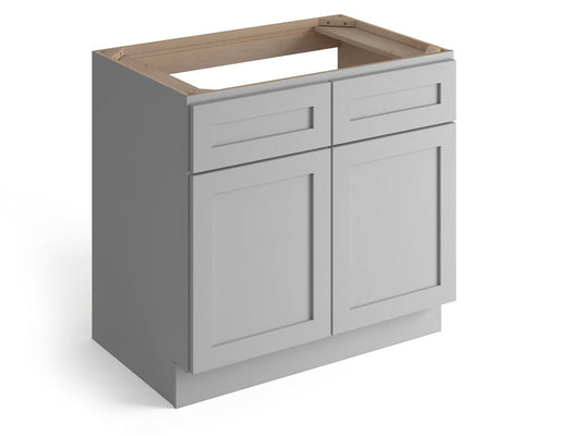 Domain Cabinets SB36-SFPG-VW Valleywood Shaker 36" x 35" With 2 Doors Gray Wooden Sink Base Cabinet