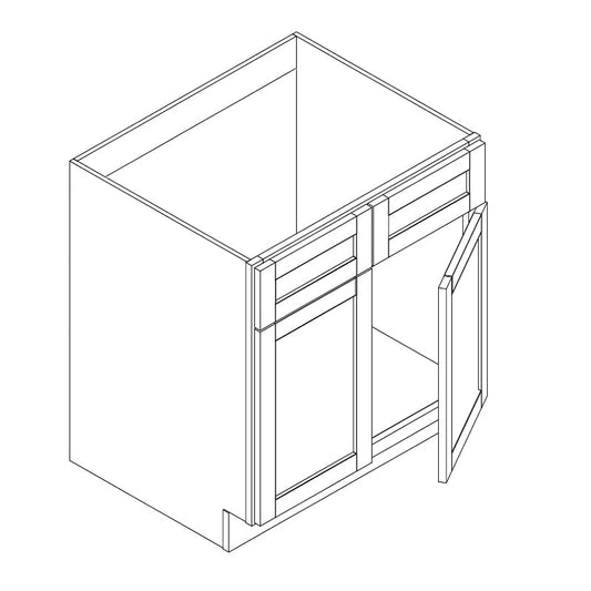 Domain Cabinets SB42-SWS-NG Supreme 42" x 35" With 2 Doors White Wooden Sink Base Cabinet