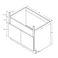 Domain Cabinets SBA36-SFPG-VW Valleywood Shaker 36" x 35" With 2 Doors Gray Wooden Apron Sink Base Cabinet