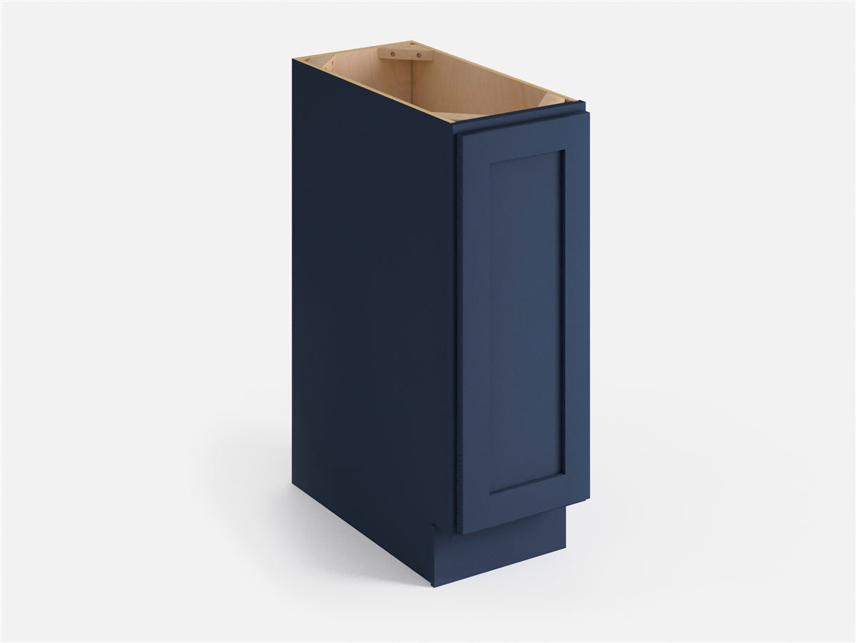 Domain Cabinets SR09-MBF-VW Valleywood 9" x 35" With 1 Drawer Marine Blue Wooden Spice Rack Drawer Cabinet