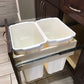 Domain Cabinets TB18-KWS-BC Kingston 18" x 35" With 2 Drawers White Wooden Trash Pullout Drawer Cabinet