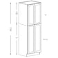 Domain Cabinets U303024-CJG-SD Coastal Shaker 30" x 30" With 2 Doors and 2 Shelves Green Wooden Double Top Pantry Cabinet