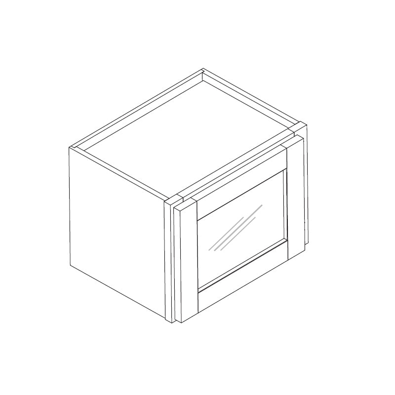 Domain Cabinets W1812GD-SWS-NG Supreme 18" x 12" With 1 Door White Wooden Top-Tier Single Wall Cabinet