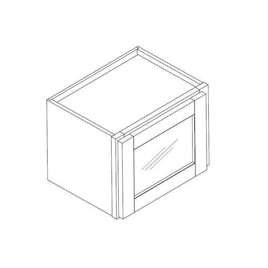 Domain Cabinets W2112GD-SWS-NG Supreme 21" x 12" With 1 Door White Wooden Top-Tier Single Wall Cabinet