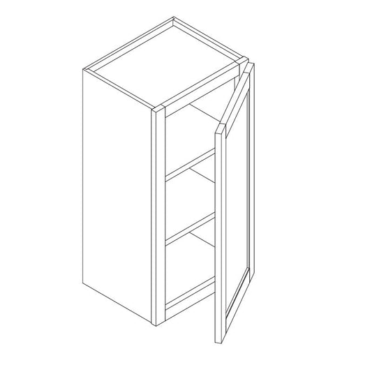 Domain Cabinets W2130-NJS-UN New Java Shaker 21" x 30" With 1 Door and 2 Shelves Espresso Wooden Wall Cabinet