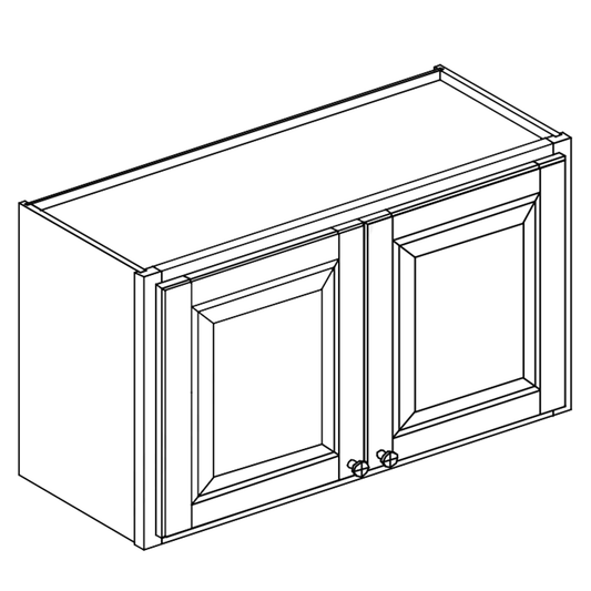 Domain Cabinets W3021-GSQ-UN Ginger Square 30" x 21" With 2 Doors Light Brown Wooden Wall Bridge Cabinet