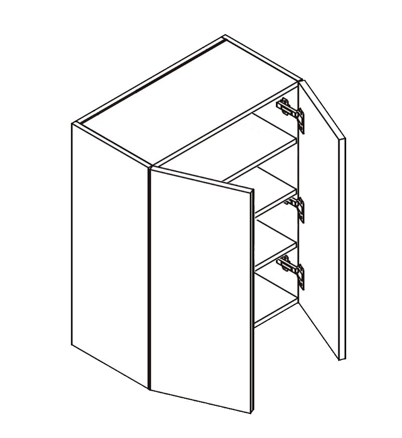 Domain Cabinets W3336-FBS-IN Frameless 33" x 36" With 2 Doors and 3 Shelves Bella Slab Wood Wall Cabinet