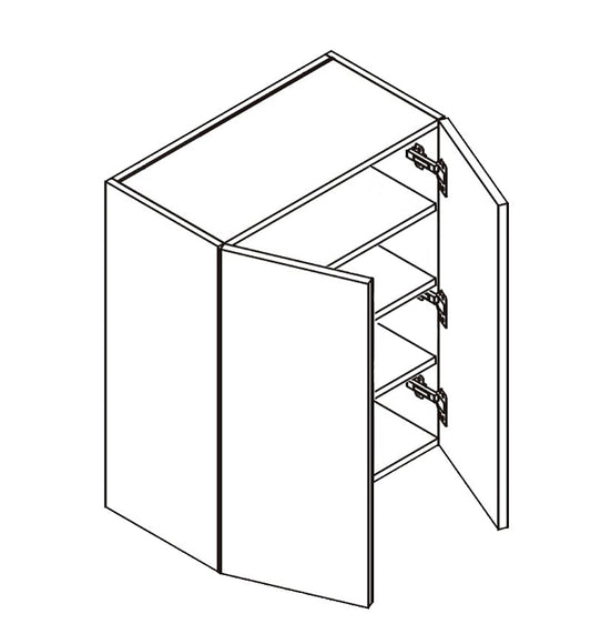 Domain Cabinets W3342-FLS-IN Frameless Lucca Slab 33" x 42" With 2 Doors and 3 Shelves Light Brown Wooden Wall Cabinet