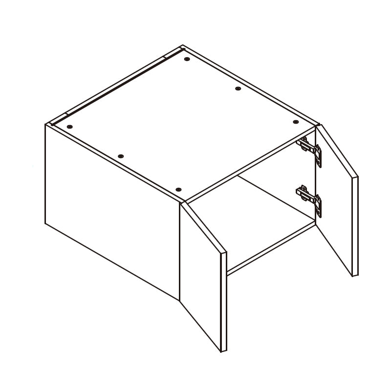 Domain Cabinets W361524-PLP-UN Pale Pine 36" x 15" With 2 Doors Pale White Wood Wall Refrigerator Cabinet