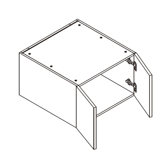 Domain Cabinets W361524-PRO-UN Pacific 36" x 15" With 2 Doors Rustic Oak Wooden Wall Refrigerator Cabinet