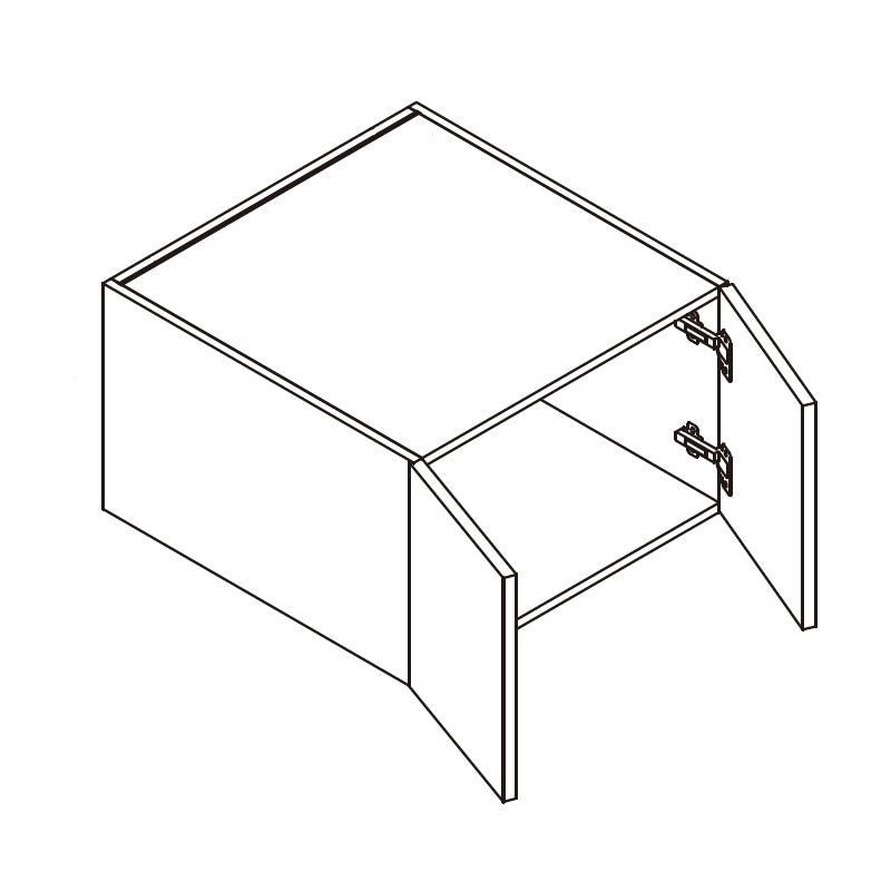 Domain Cabinets W362424-FLS-IN Frameless Lucca Slab 36" x 24" With 2 Doors Light Brown Wooden Wall Refrigerator Cabinet