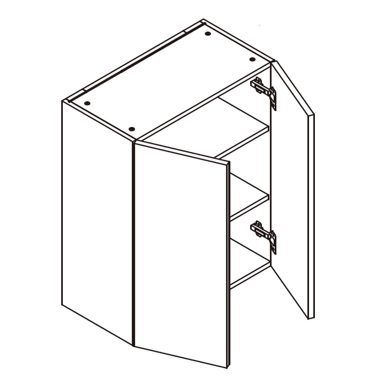 Domain Cabinets W3636-PLP-UN Pale Pine 36" x 36" With 2 Doors and 2 Shelves Pale White Wood Wall Cabinet