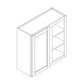 Domain Cabinets WBC2742-VBL-NG Havana Blanco 27" x 42" With 1 Door and 2 Shelves White Wooden Wall Blind Corner Cabinet