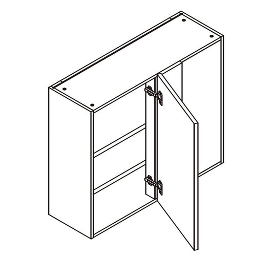 Domain Cabinets WBC3030-PLP-UN Pale Pine 30" x 30" With 1 Door Pale White Wood Wall Blind Corner Cabinet
