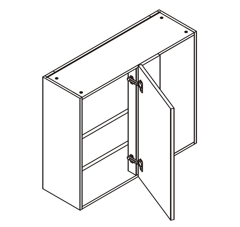 Domain Cabinets WBC3036-PLP-UN Pale Pine 30" x 36" With 1 Door Pale White Wood Wall Blind Corner Cabinet