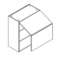 Domain Cabinets WBF3030-PRO-UN Pacific 30" x 30" With 1 Bi-fold Door and 2 Shelves Rustic Oak Wooden Wall Cabinet