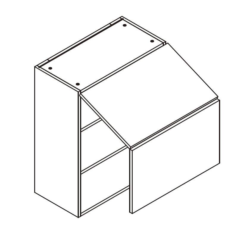 Domain Cabinets WBF3330-LQW-UN Lacquer 33" x 30" With 1 Bi-fold Door White Wood Wall Cabinet