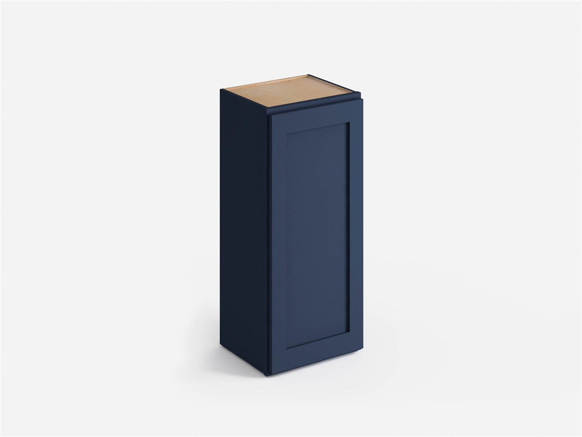 Domain Cabinets WC0942-MBF-VW Valleywood 9" x 42" With 1 Door and 3 Shelves Marine Blue Wooden Wall Cabinet