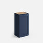 Domain Cabinets WC1230-MBF-VW Valleywood 12" x 30" With 1 Door and 2 Shelves Marine Blue Wooden Wall Cabinet