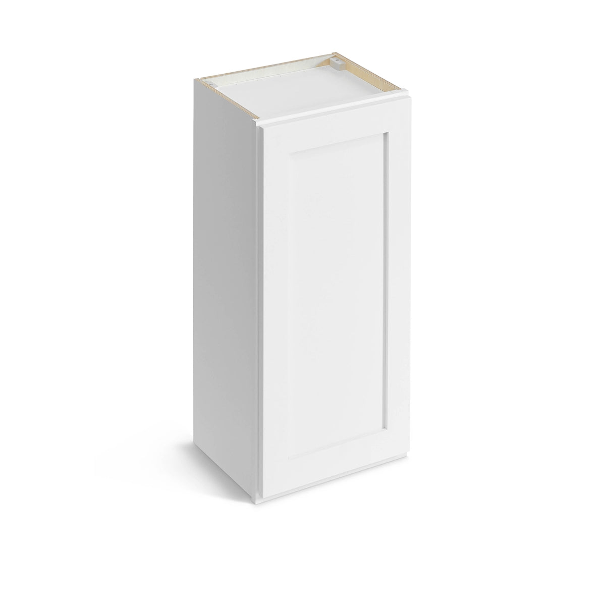 Domain Cabinets WC1242-SFPW-VW Valleywood 12" x 42" With 1 Door and 3 Shelves White Wooden Wall Cabinet