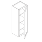 Domain Cabinets WC1242-SFPW-VW Valleywood 12" x 42" With 1 Door and 3 Shelves White Wooden Wall Cabinet
