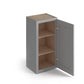 Domain Cabinets WC1530-SFPG-VW Valleywood Shaker 15" x 30" With 1 Door and 2 Shelves Gray Wooden Wall Cabinet