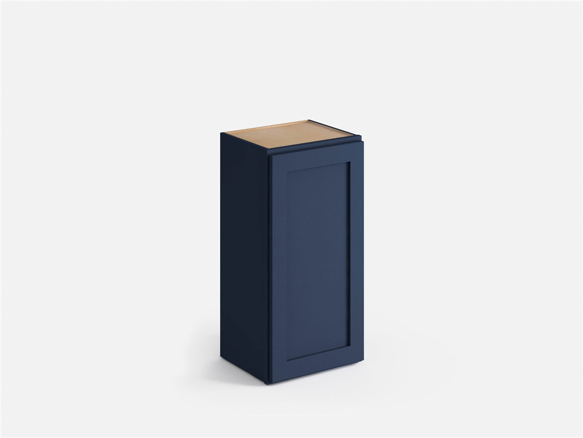Domain Cabinets WC1536-MBF-VW Valleywood 15" x 36" With 1 Door and 2 Shelves Marine Blue Wooden Wall Cabinet