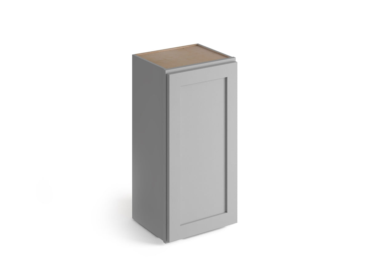 Domain Cabinets WC1830-SFPG-VW Valleywood Shaker 18" x 30" With 1 Door and 2 Shelves Gray Wooden Wall Cabinet